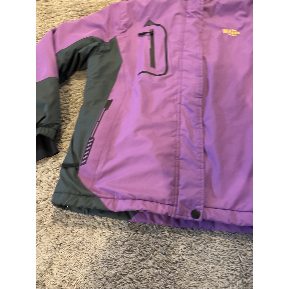 Wantdo Size Large Purple Womens Jacket‎ Ski Snow Skirt Hooded Purple Black Nice - Picture 3 of 12